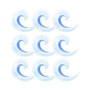 Illustration of wave pattern Stock Illustration