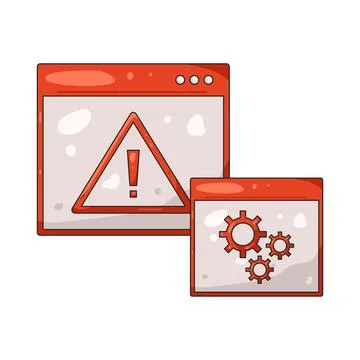 Illustration of web alert Stock Illustration
