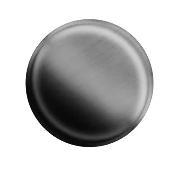 Illustration. Web button with glossy metal brushed surface isolated on white Stock Illustration