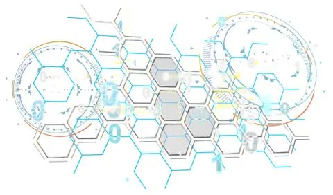 Illustration of web development and software on a white background Illustrazione stock