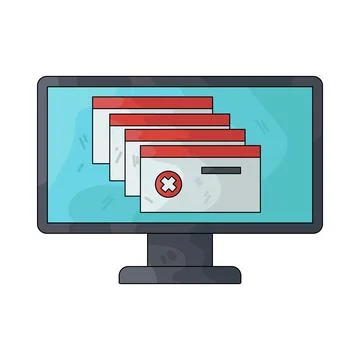 Illustration of web error イラスト素材