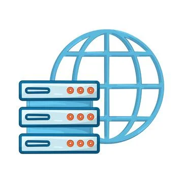 Illustration of web server 库存插图