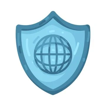 Illustration of web shield Stockillustratie