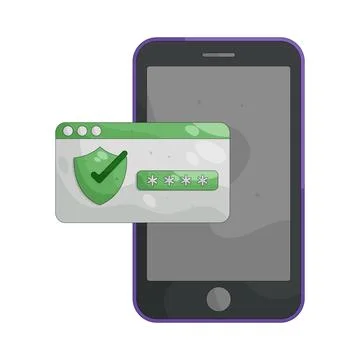 Illustration of website password Stock Illustration