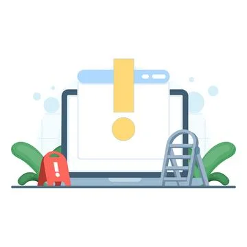 Illustration of a website under construction page. Concept for web development. Stock Illustration