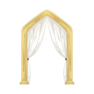 Illustration of wedding arch Stock Illustration