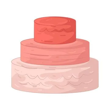 Illustration of wedding cake 스톡 일러스트