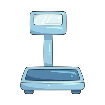 Illustration of weighing scale Ilustração Stock