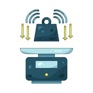 Illustration of weight sensor Stock Illustration
