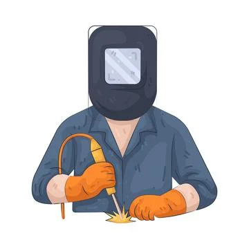 Illustration of welder Stock Illustration