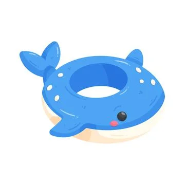 Illustration of whale shaped pool float Stock Illustration