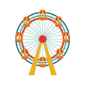 Illustration wheel carousel unique design abstract isolated Ilustração Stock