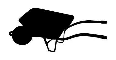 Illustration of wheelbarrow. Stock Illustration