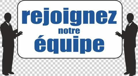 Illustration where it is written on it in French "join our team" Stock Illustration