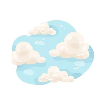 Illustration of White clouds in blue sky Stock Illustration