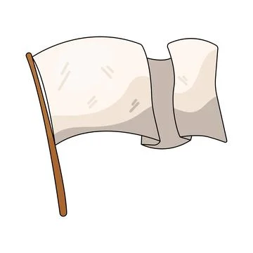 Illustration of white flag 스톡 일러스트