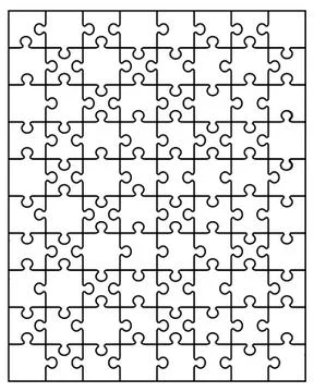 Illustration of white puzzle 2 Stock Illustration