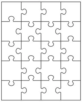 Illustration of white puzzle Stock Illustration