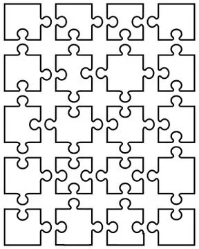 Illustration of white puzzle Stock Illustration