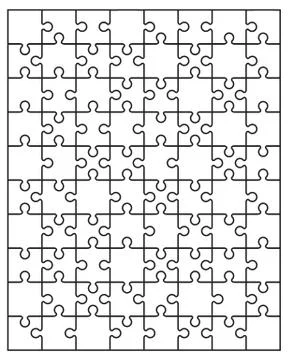 Illustration of white puzzle Stock Illustration