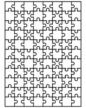Illustration of white puzzle Stock Illustration