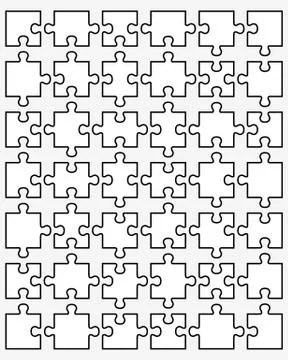 Illustration of white  puzzle Stock Illustration