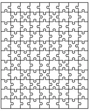Illustration of white puzzle Stock Illustration