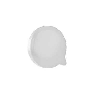 Illustration of a white, round message box, 3D vector on isolated background. Stock Illustration