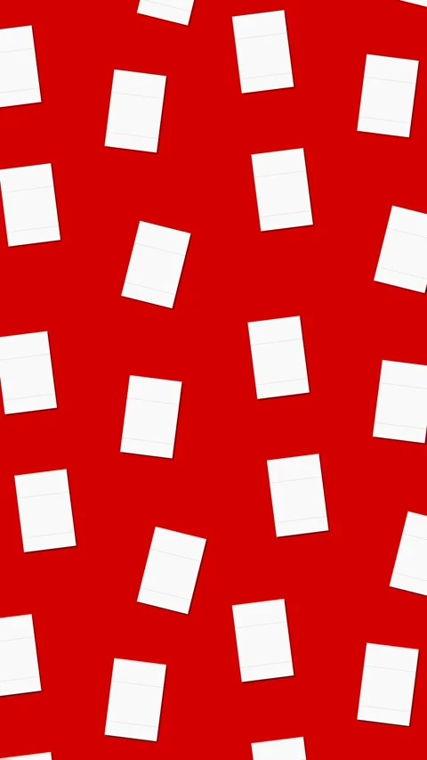 An illustration of a white sheet of paper falling downwards Stock Footage 337422428