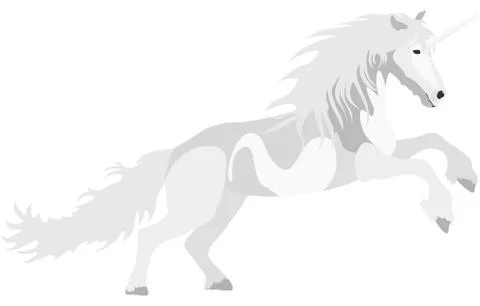 Illustration white Unicorn イラスト素材