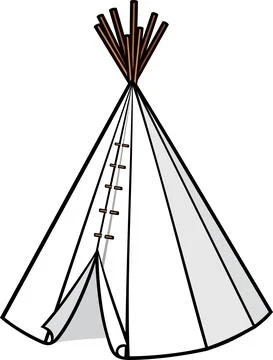 Illustration of a Wigwam Stock Illustration