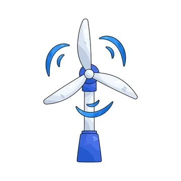 Illustration of wind turbine Stock Illustration