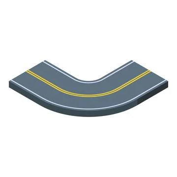 Illustration of a winding road making a sharp turn Stock Illustration