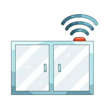 Illustration of window sensor Stock Illustration