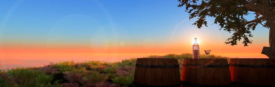 Illustration of the wine concept Stock Illustration