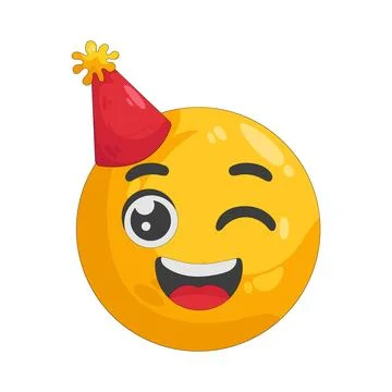 Illustration of winking emoji Ilustración de archivo