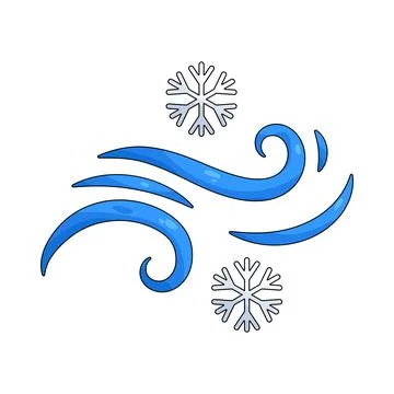 Illustration of Winter wind Stock Illustration