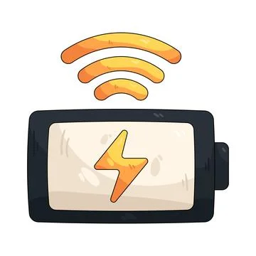 Illustration of Wireless charging Stock Illustration