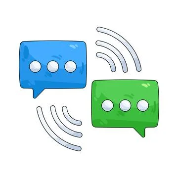 Illustration of Wireless communication Stock Illustration