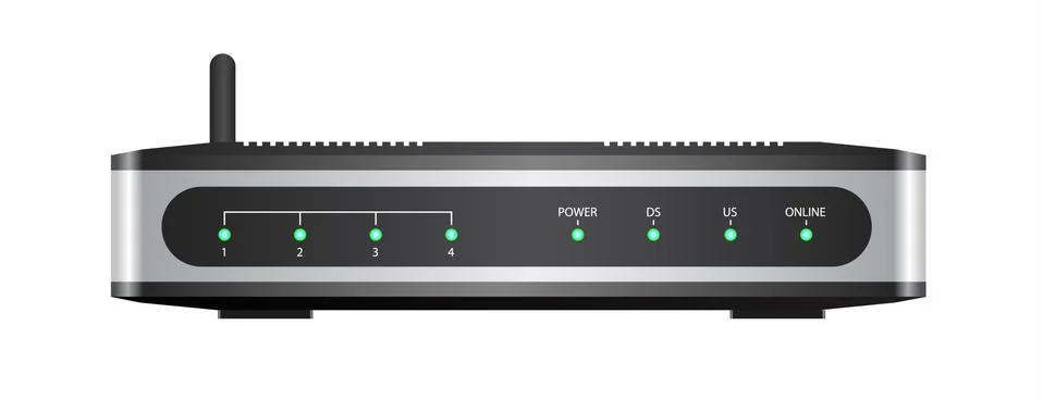 Illustration of wireless router Stock Illustration