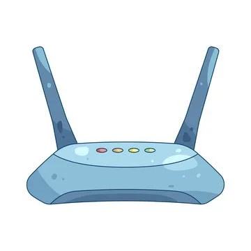 Illustration of wireless router Stock Illustration