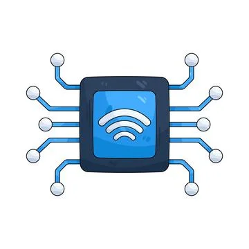 Illustration of Wireless technology Stock Illustration