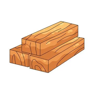 Illustration of wood block Stock Illustration