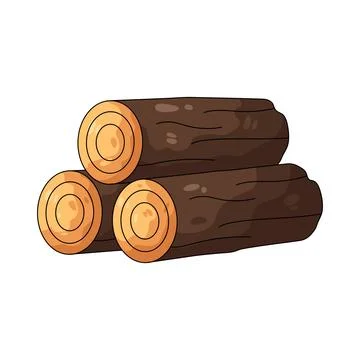 Illustration of wood log Stock Illustration
