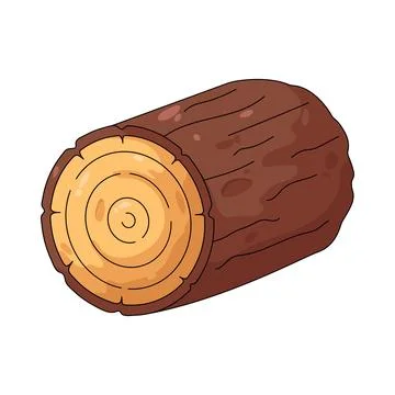 Illustration of wood log Stock Illustration