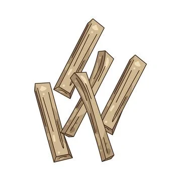 Illustration of Wood scrap Stock Illustration