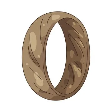 Illustration of Wooden ring Stock Illustration