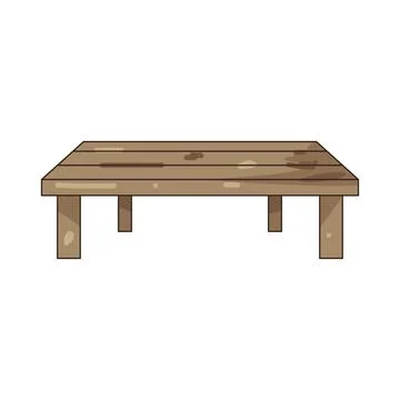 Illustration of Wooden table Stock Illustration