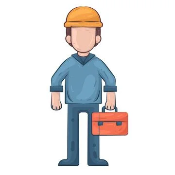 Illustration of worker Stock Illustration
