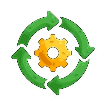 Illustration of Workflow process Stock Illustration